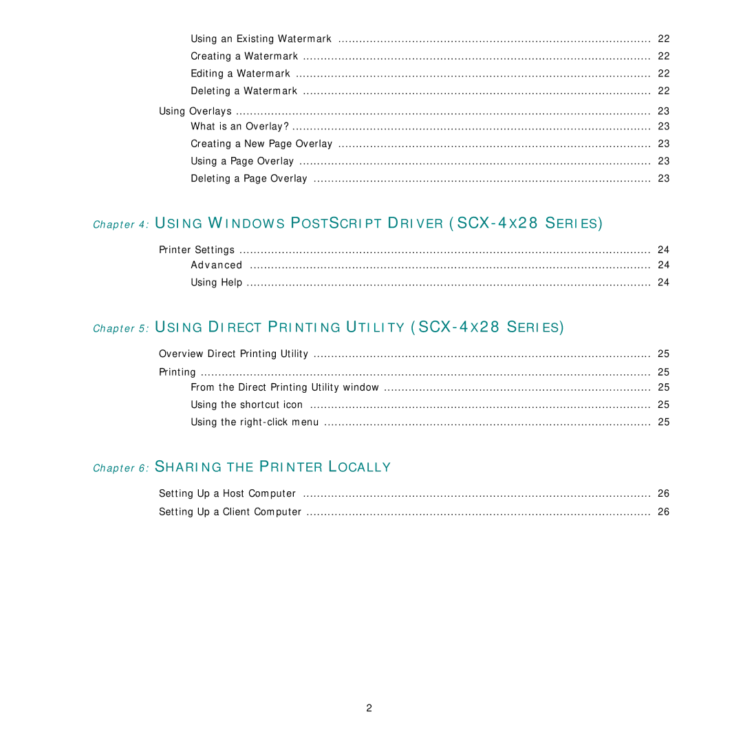 Samsung SCX-4828FN, SCX-4824FN manual Using Windows Postscript Driver SCX-4X28 Series 