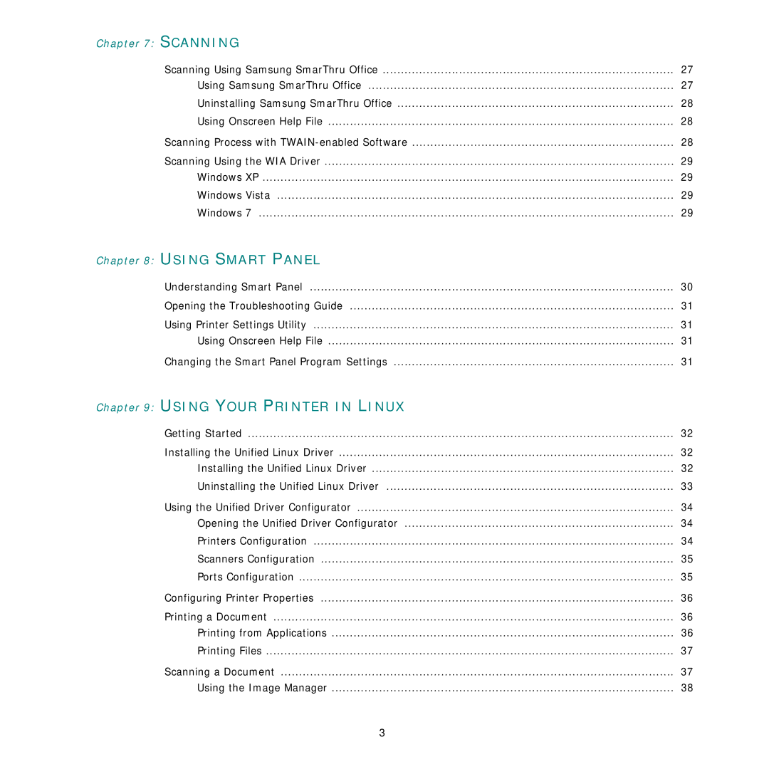 Samsung SCX-4x24 manual Using Smart Panel 