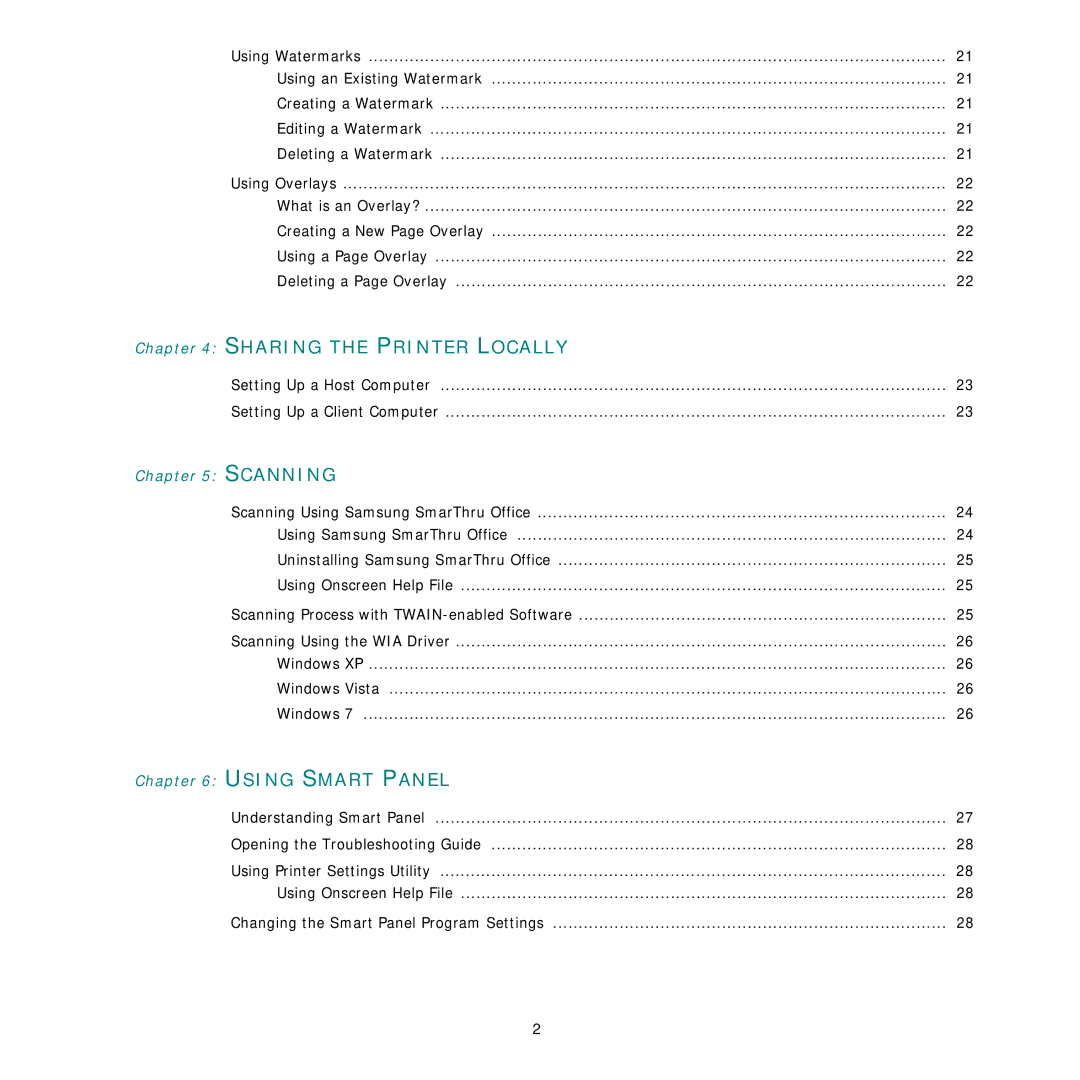 Samsung SCX-4x26, SCX4826FN manual Sharing the Printer Locally 