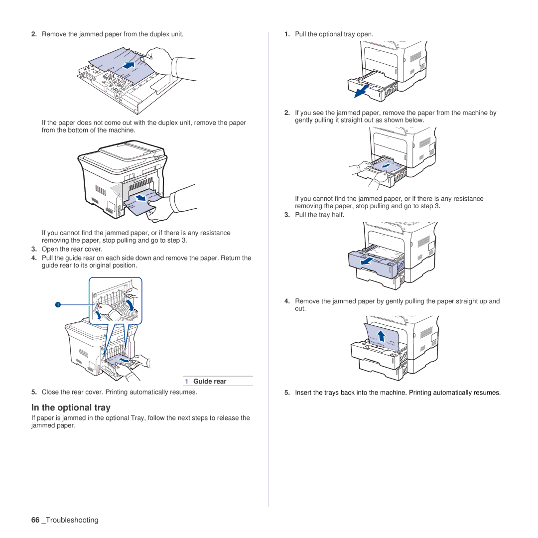 Samsung SCX-4x26 manual Optional tray 