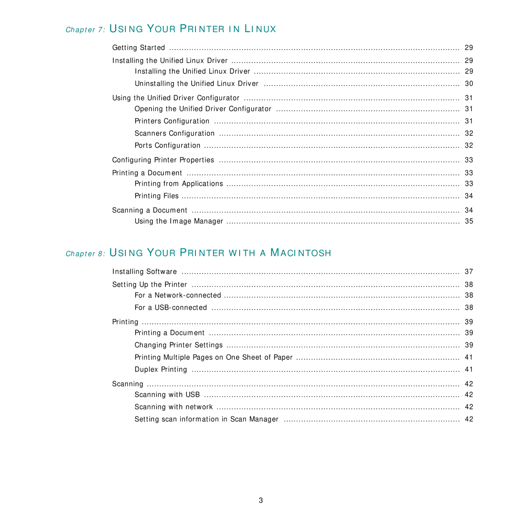 Samsung SCX-4x26 manual Using Your Printer in Linux 