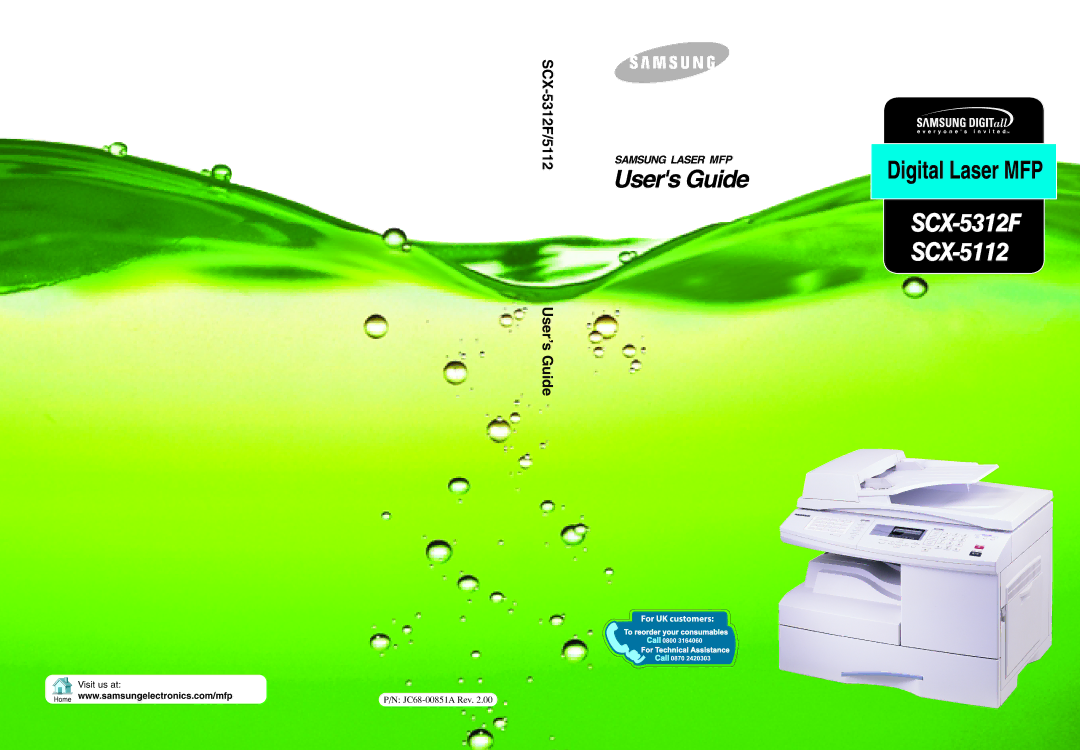 Samsung SCX-5112 manual SCX-5312F/5112 User’s Guide 