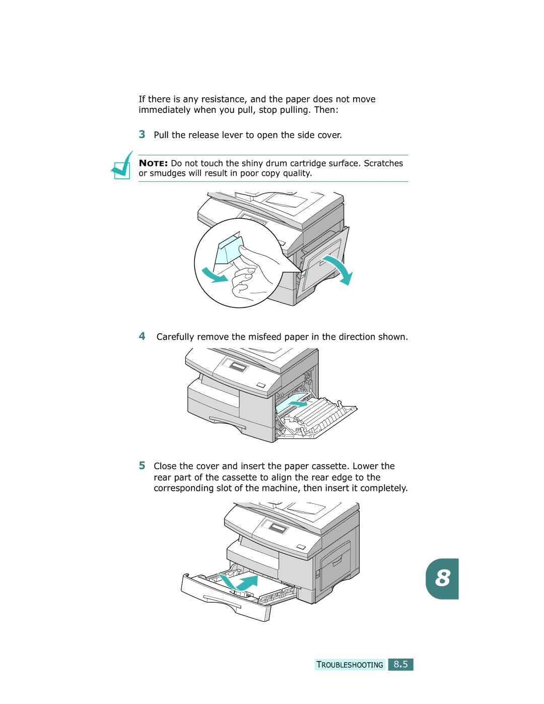 Samsung SCX-5312F, SCX-5112 manual Troubleshooting 