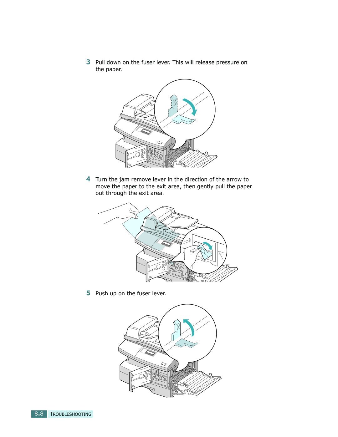 Samsung SCX-5112, SCX-5312F manual Troubleshooting 