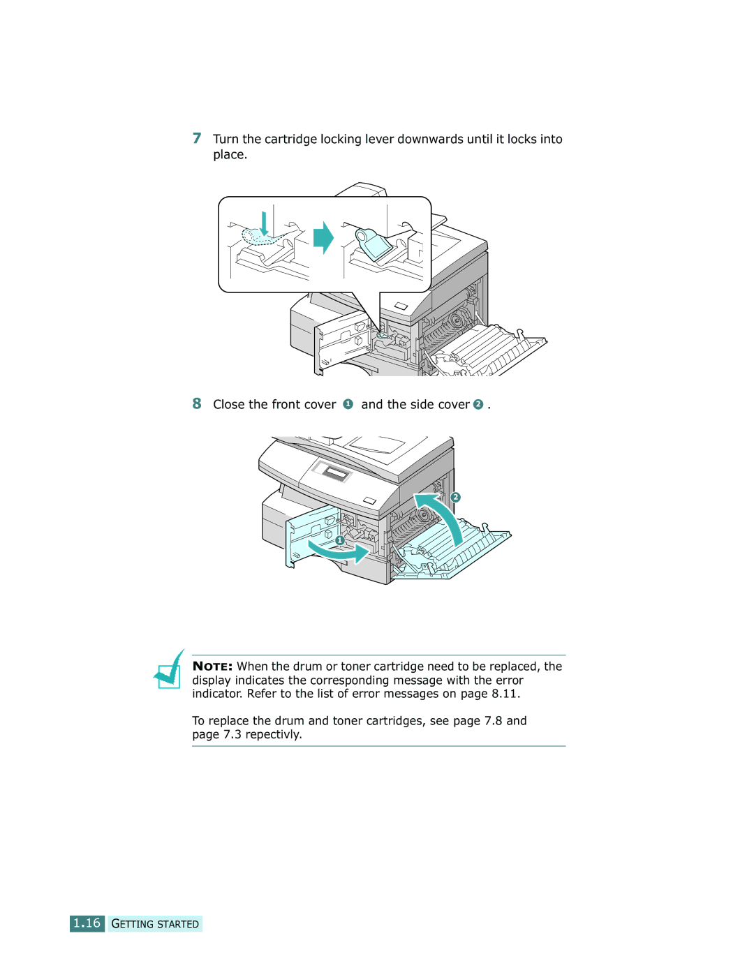 Samsung SCX-5112, SCX-5312F manual Getting Started 