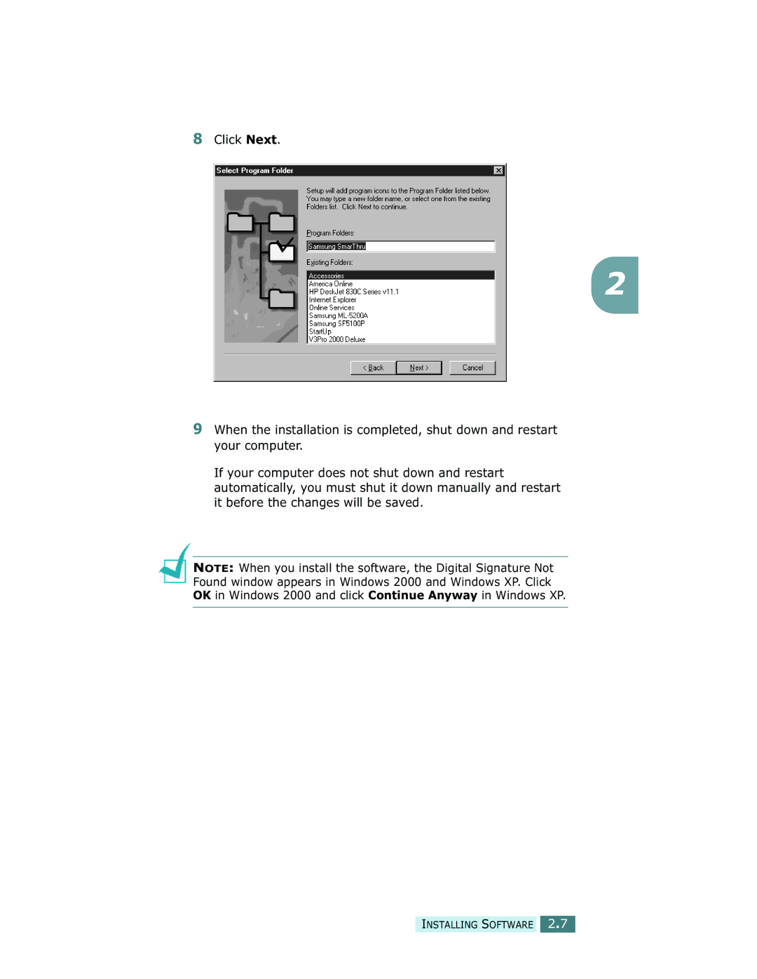 Samsung SCX-5312F, SCX-5112 manual Installing Software 