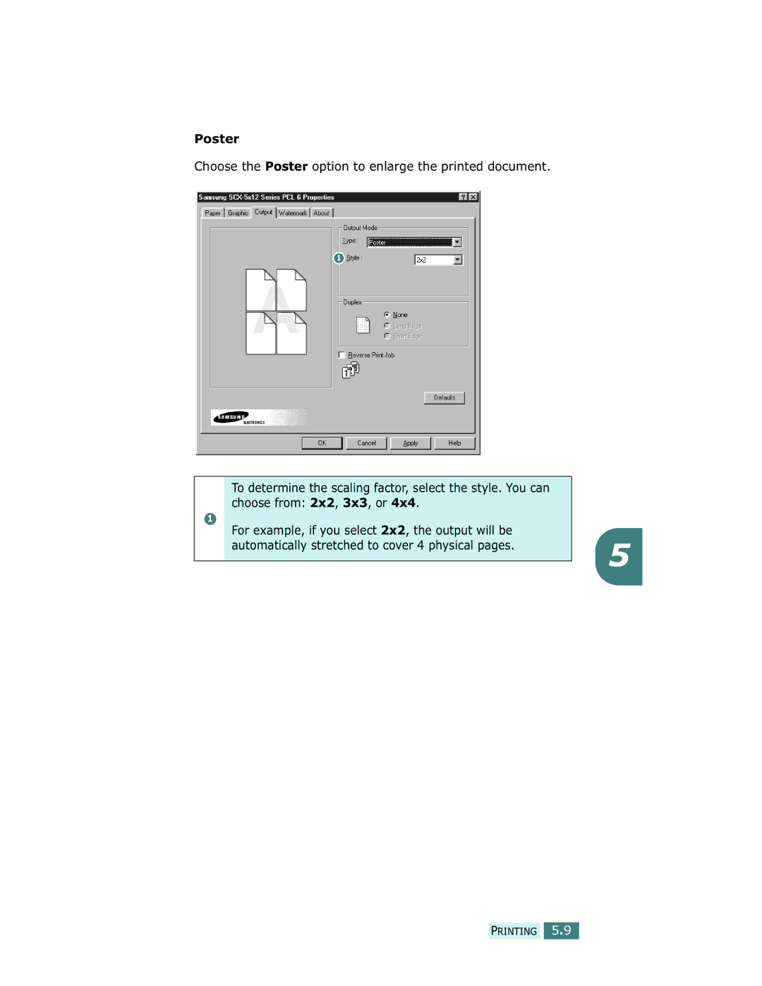 Samsung SCX-5312F, SCX-5112 manual Poster 