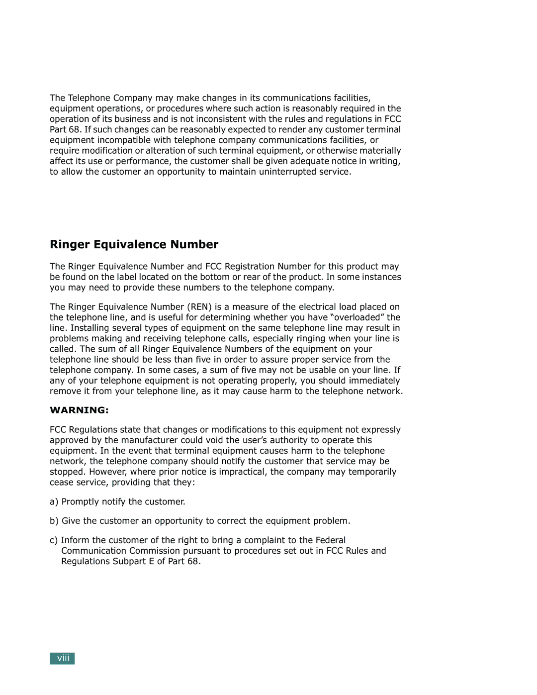 Samsung SCX-5112, SCX-5312F manual Ringer Equivalence Number 