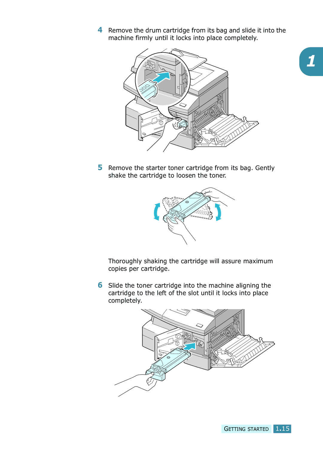 Samsung SCX-5315F/5115, SCX-5115 manual Getting Started 