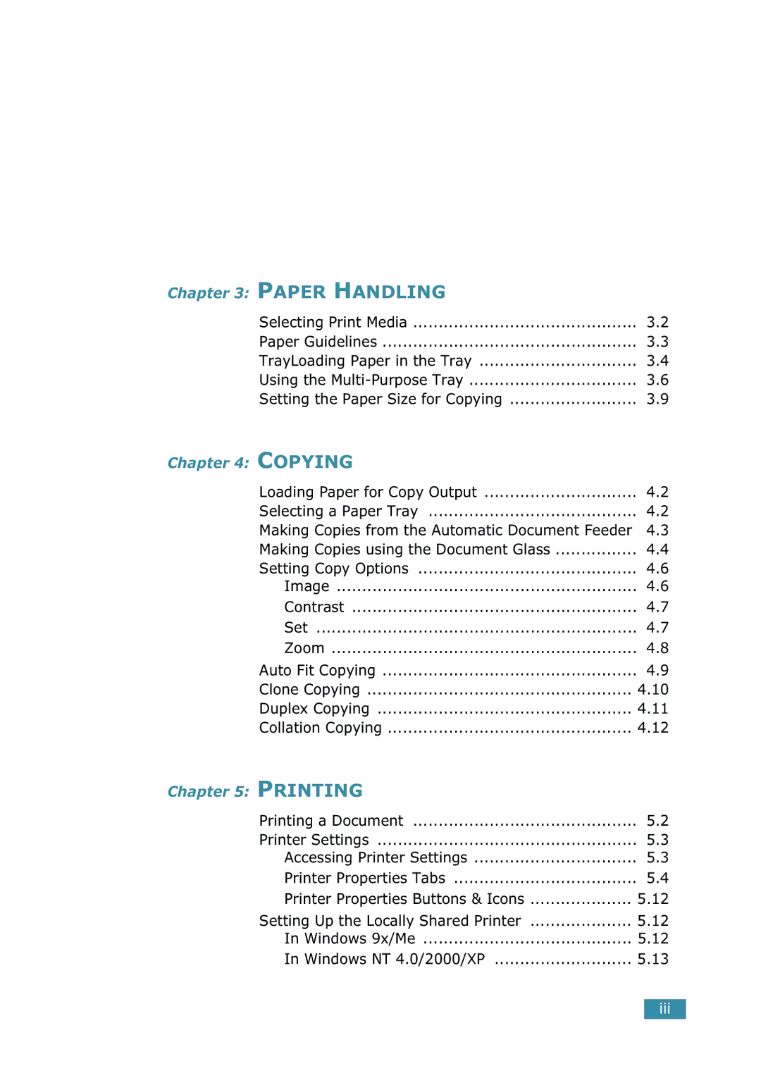 Samsung SCX-5315F/5115, SCX-5115 manual Paper Handling 