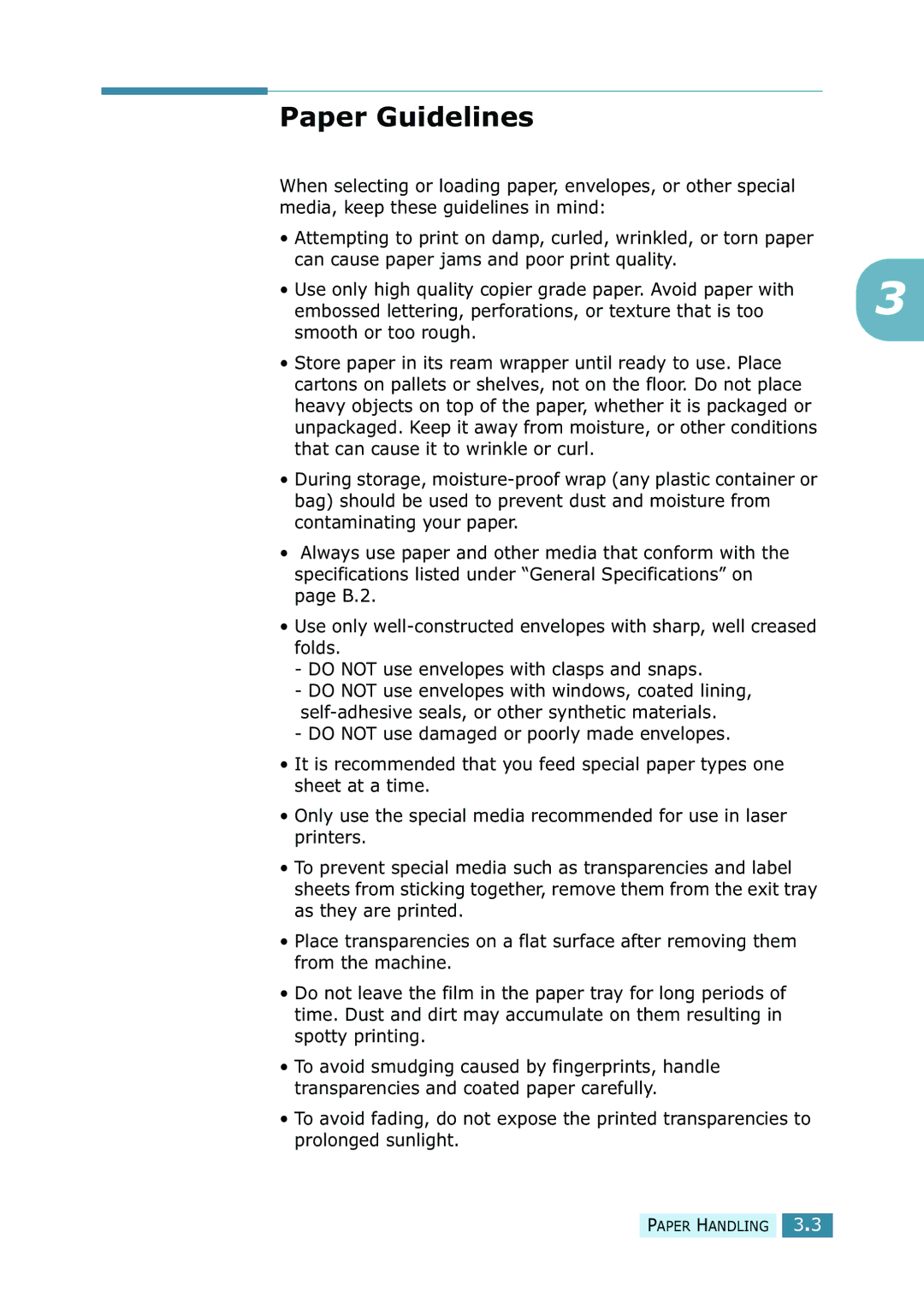 Samsung SCX-5315F/5115, SCX-5115 manual Paper Guidelines 