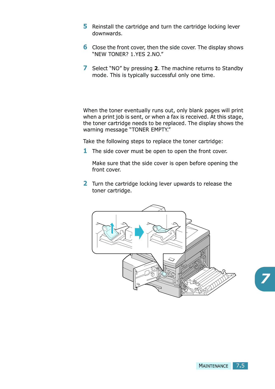 Samsung SCX-5315F/5115, SCX-5115 manual Maintenance 