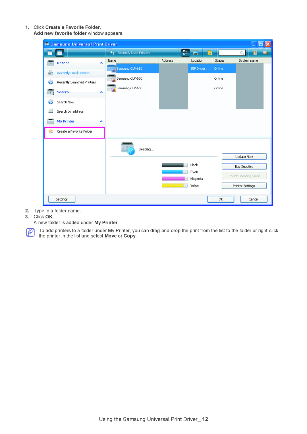 Samsung SCX-5635FN manual Using the Samsung Universal Print Driver 