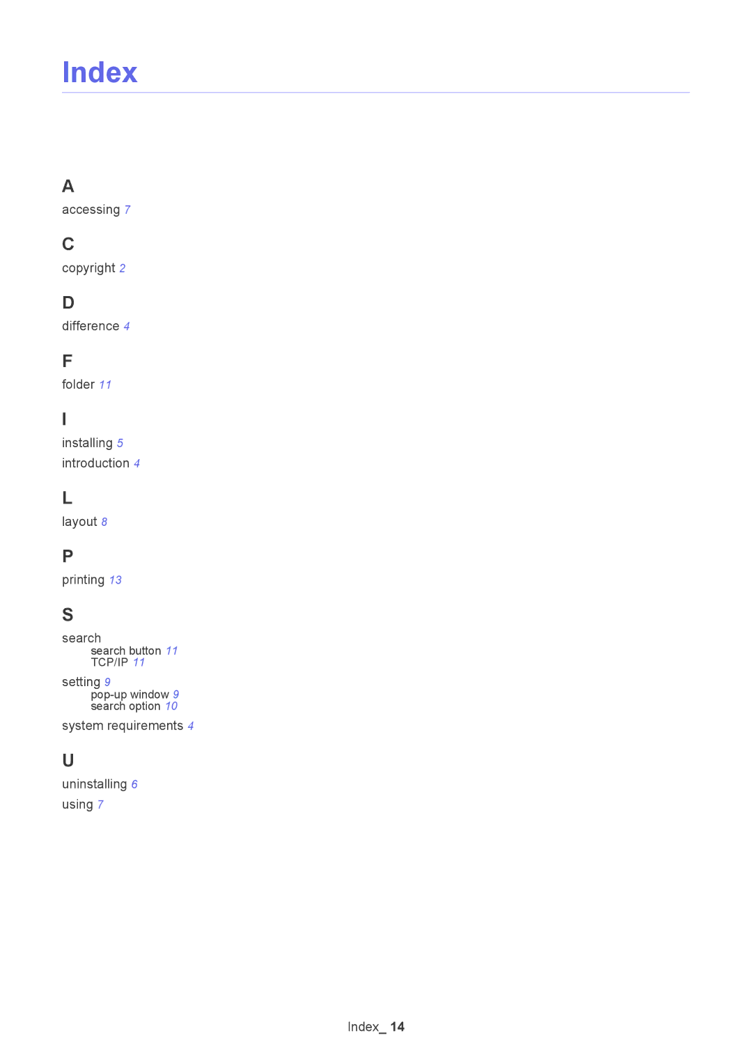 Samsung SCX-5635FN manual Index 