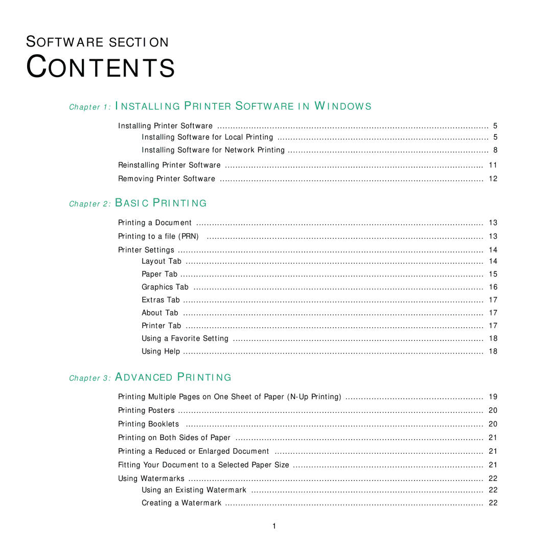 Samsung SCX-5x30 manual Contents 