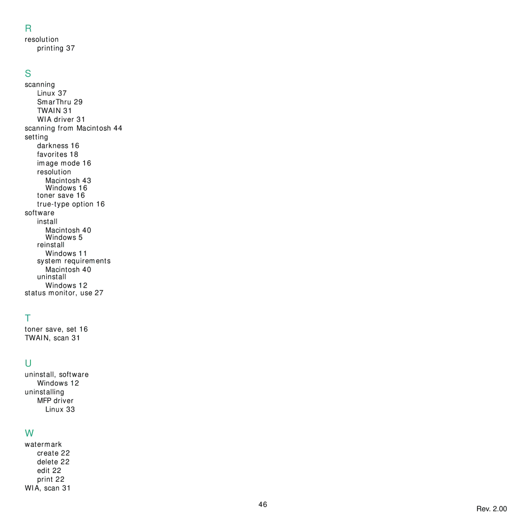 Samsung SCX-5x30 manual Rev 