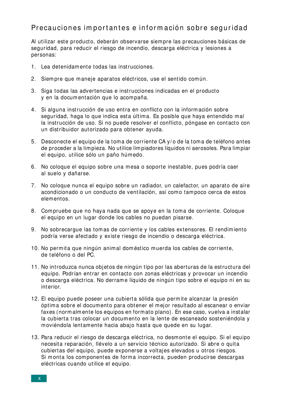 Samsung SCX-6220, SCX-6320F manual Precauciones importantes e información sobre seguridad 