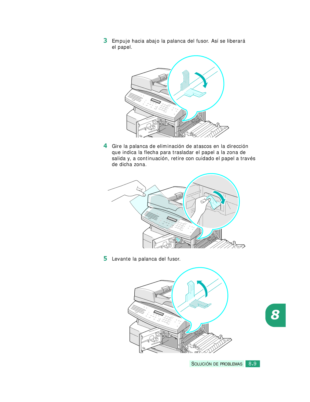 Samsung SCX-6320F, SCX-6220 manual Solución DE Problemas 