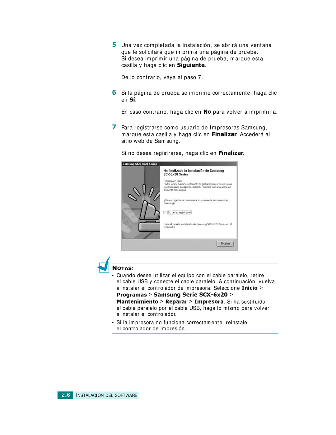 Samsung SCX-6220, SCX-6320F manual Notas 