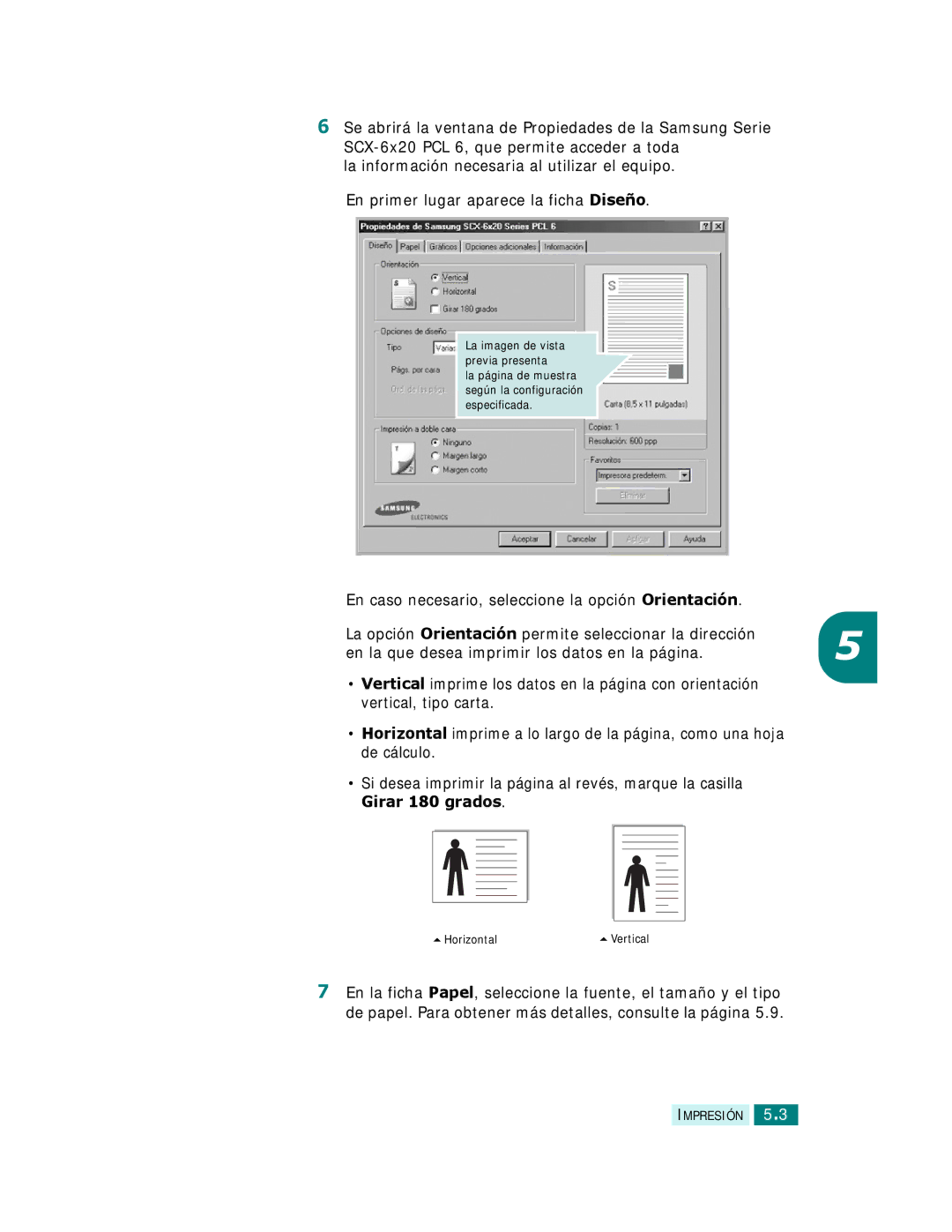 Samsung SCX-6320F, SCX-6220 manual HorizontalVertical 