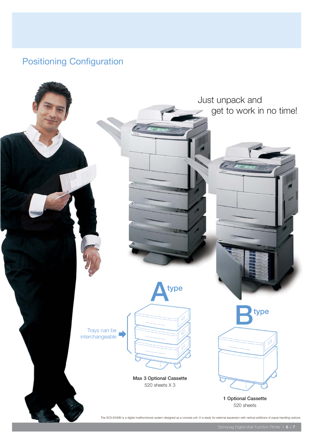 Samsung SCX-6345N manual Positioning Configuration 