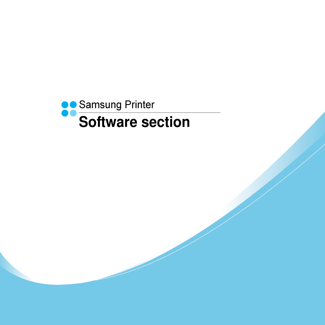 Samsung SCX-6545N Series manual Software section 