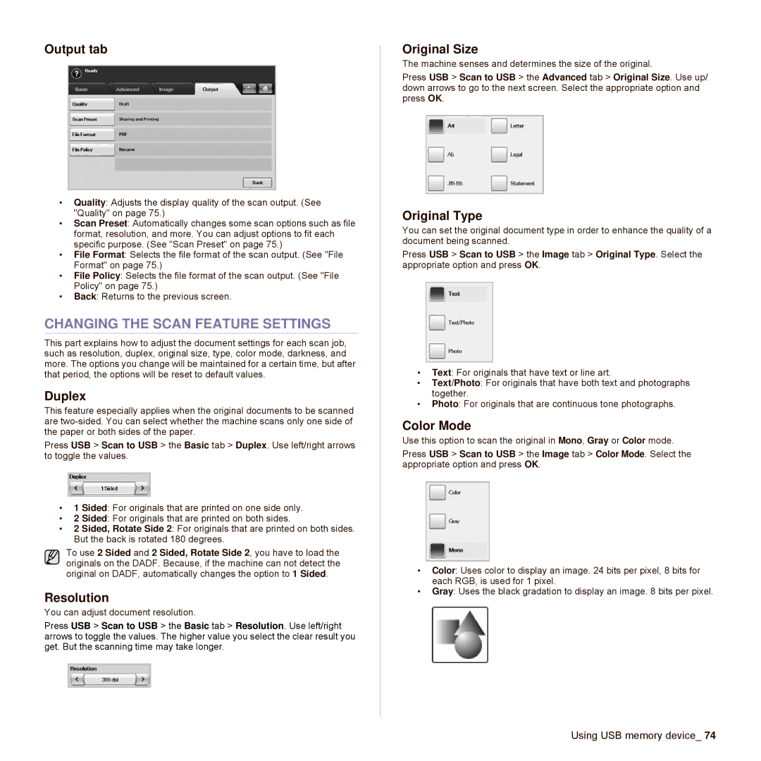 Samsung SCX-6545N Series manual Machine senses and determines the size of the original 