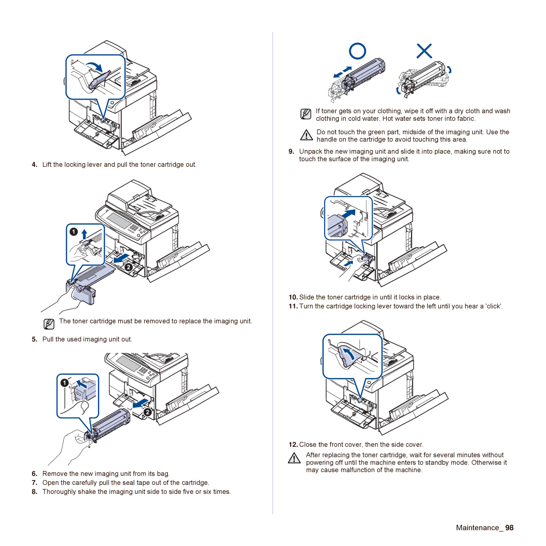 Samsung SCX-6545N Series manual Maintenance 