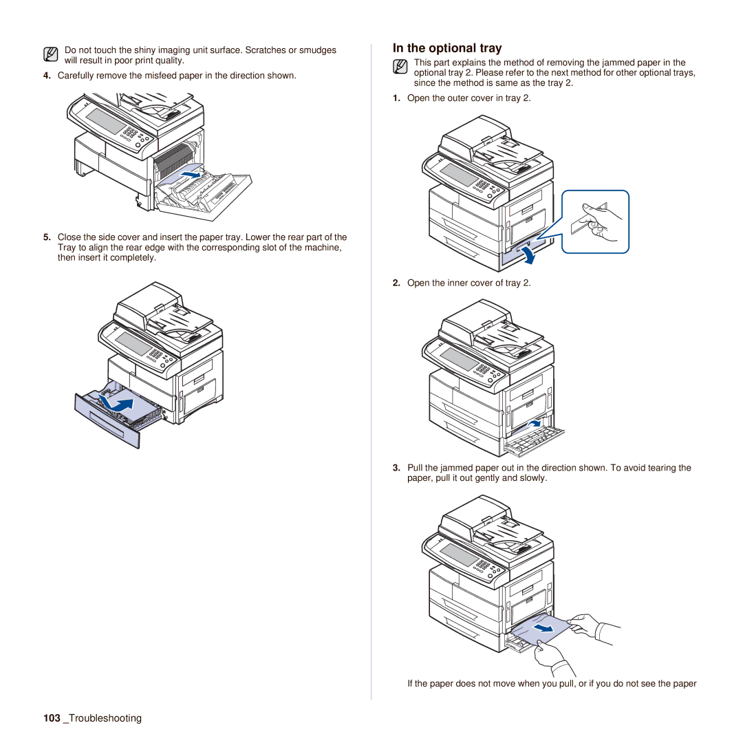 Samsung SCX-6545N manual Optional tray 