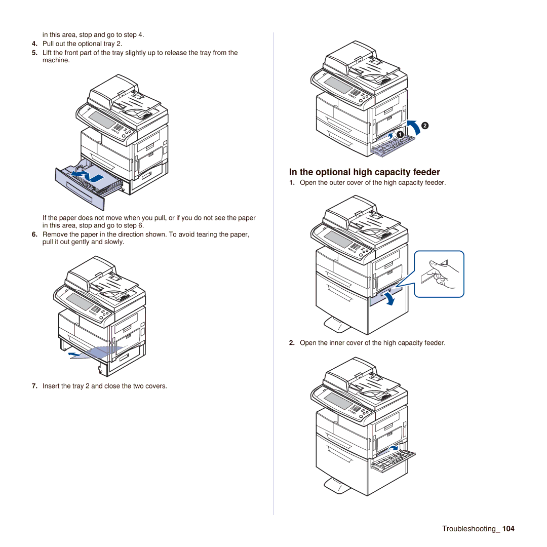 Samsung SCX-6545N manual Optional high capacity feeder 