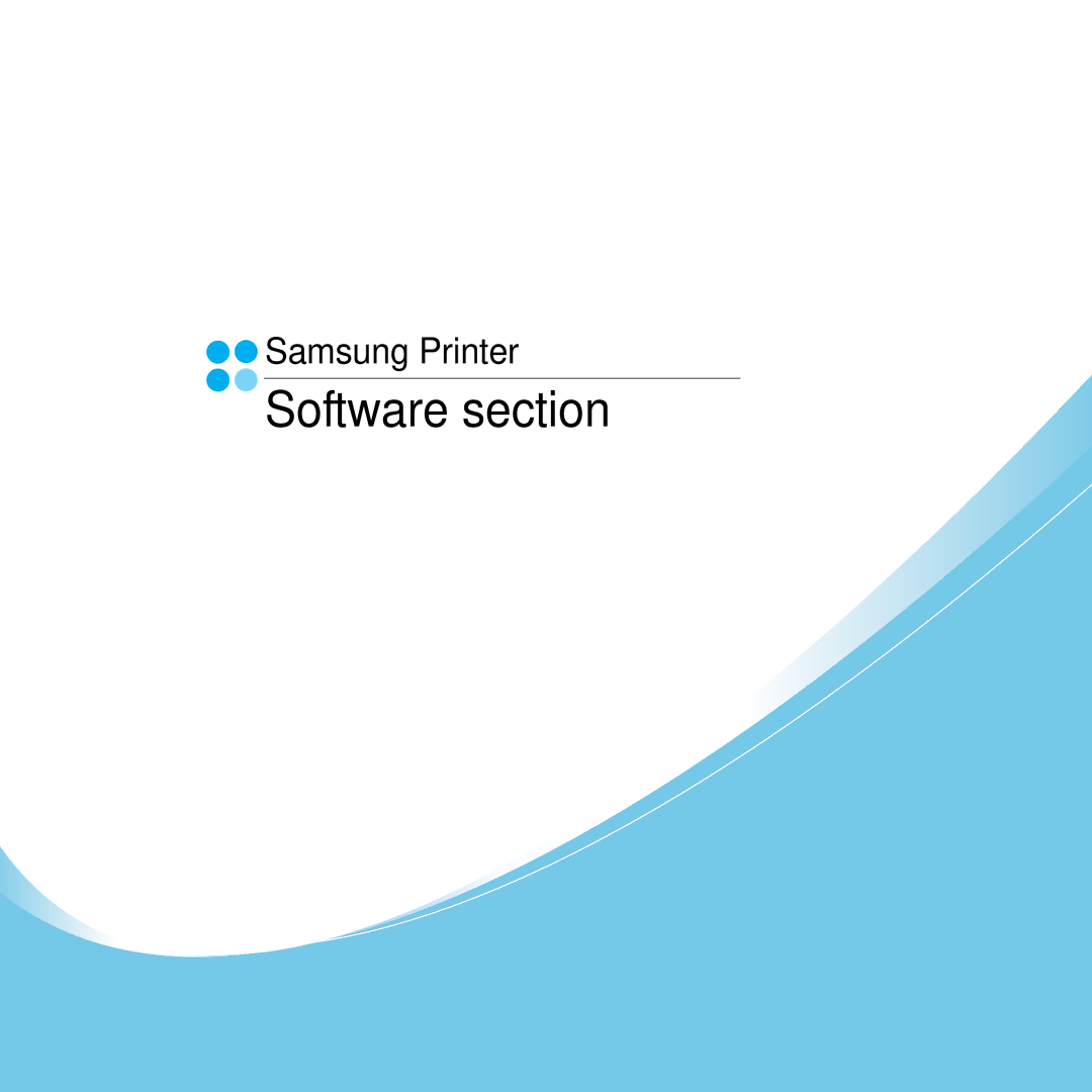 Samsung SCX-6545N manual Software section 