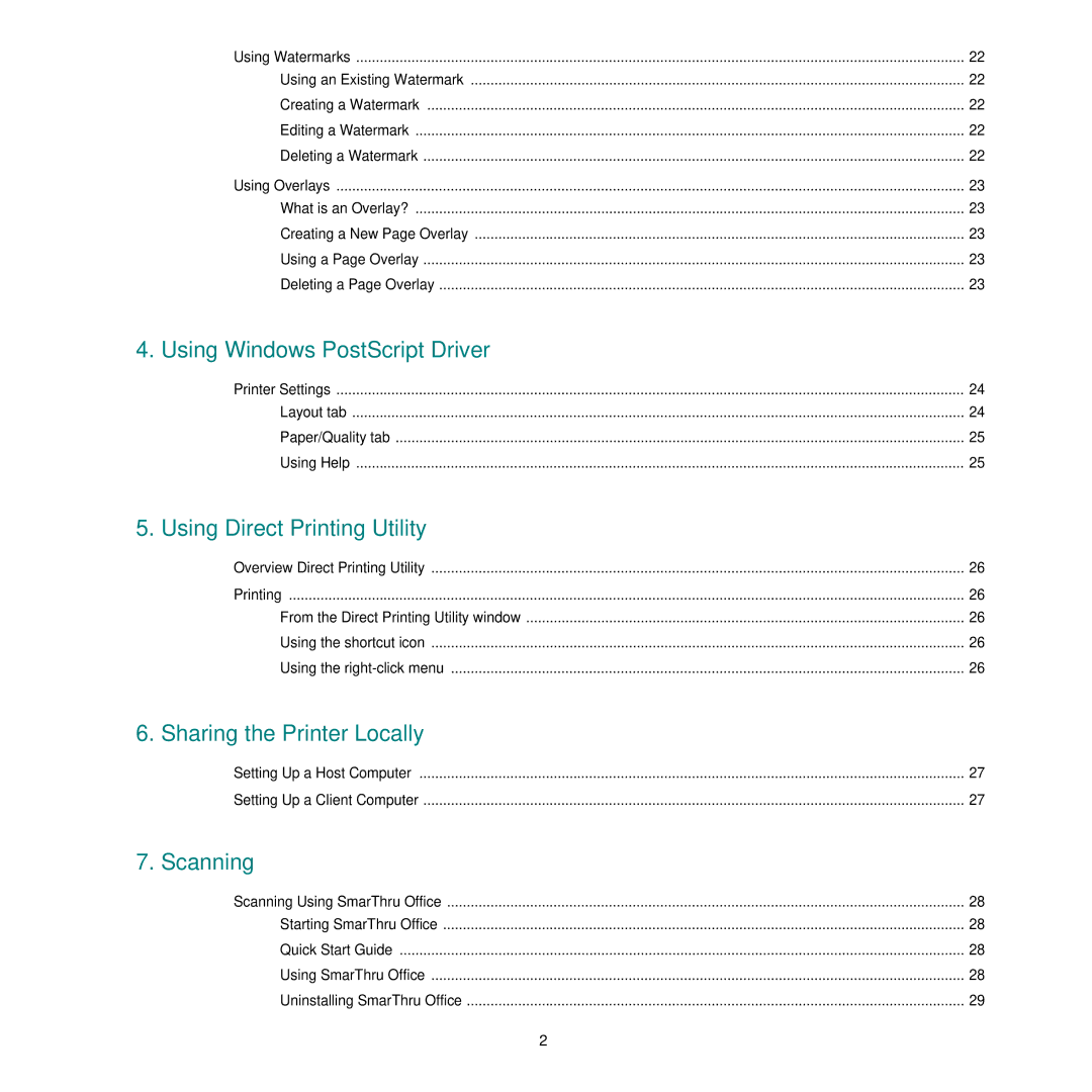 Samsung SCX-6545N manual Using Windows PostScript Driver 