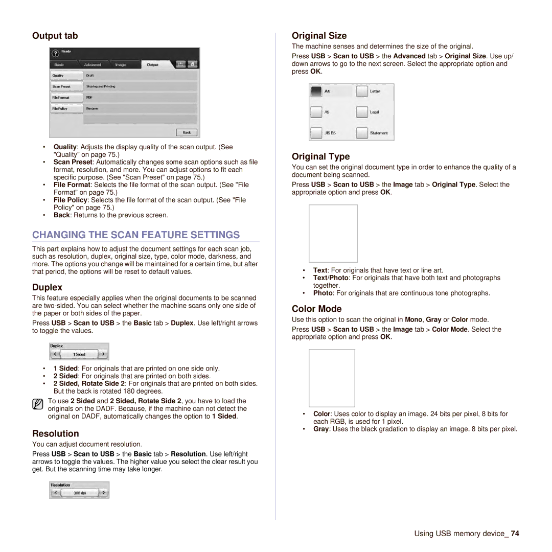 Samsung SCX-6545N manual Machine senses and determines the size of the original 