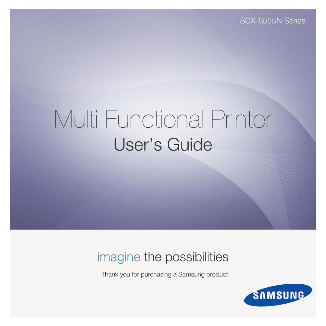 Samsung SCX-6555N Series manual Multi Functional Printer 