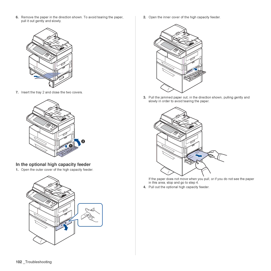 Samsung SCX-6555N Series manual Optional high capacity feeder 