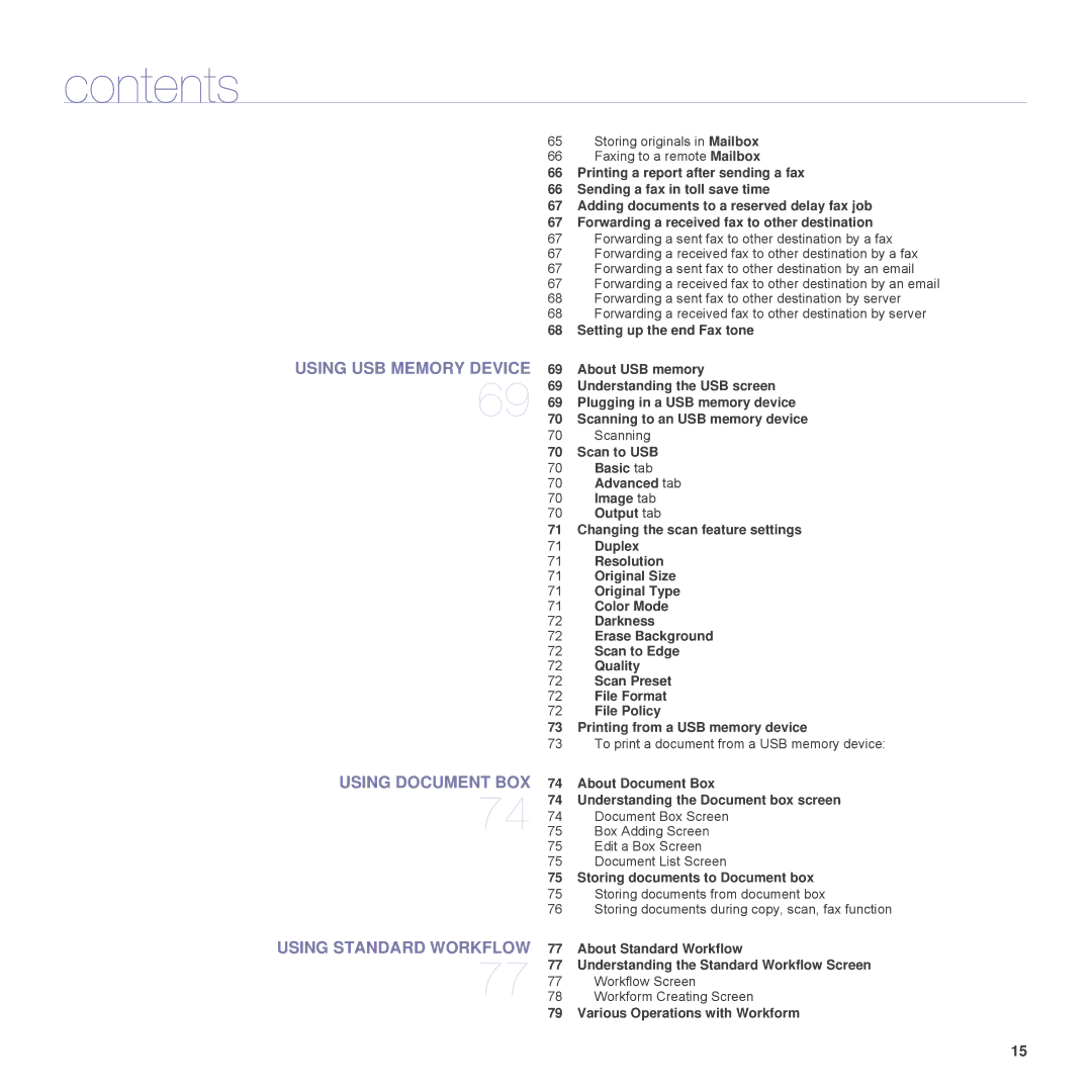 Samsung SCX-6555N Series manual About Document Box Understanding the Document box screen, Storing documents to Document box 