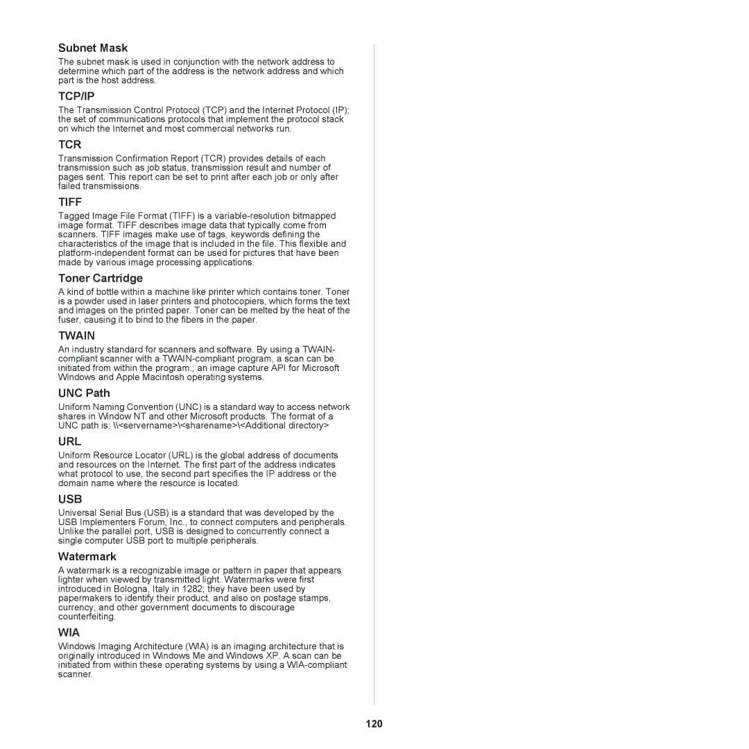 Samsung SCX-6555NX manual Tcp/Ip 