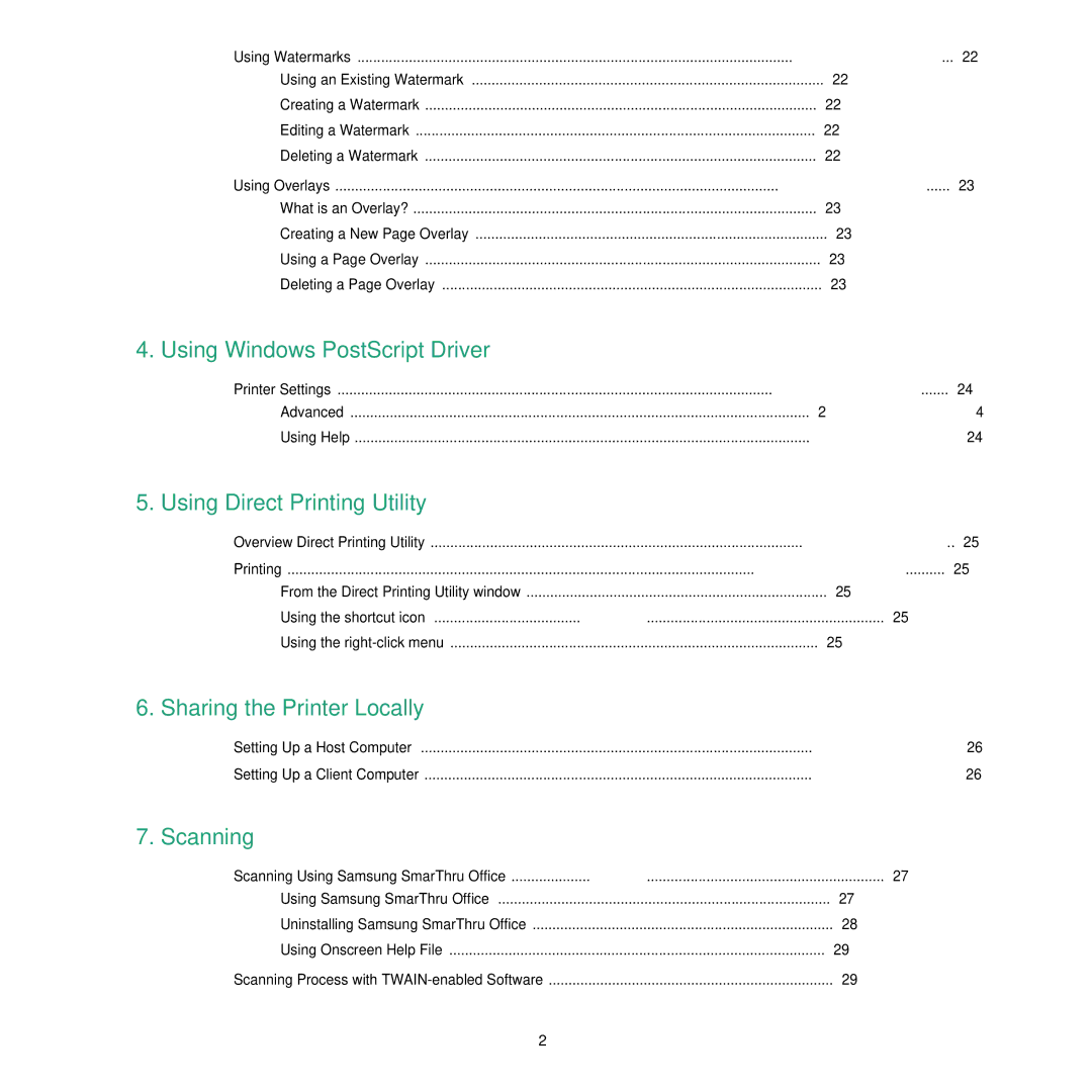 Samsung SCX-6555NX manual Using Windows PostScript Driver 