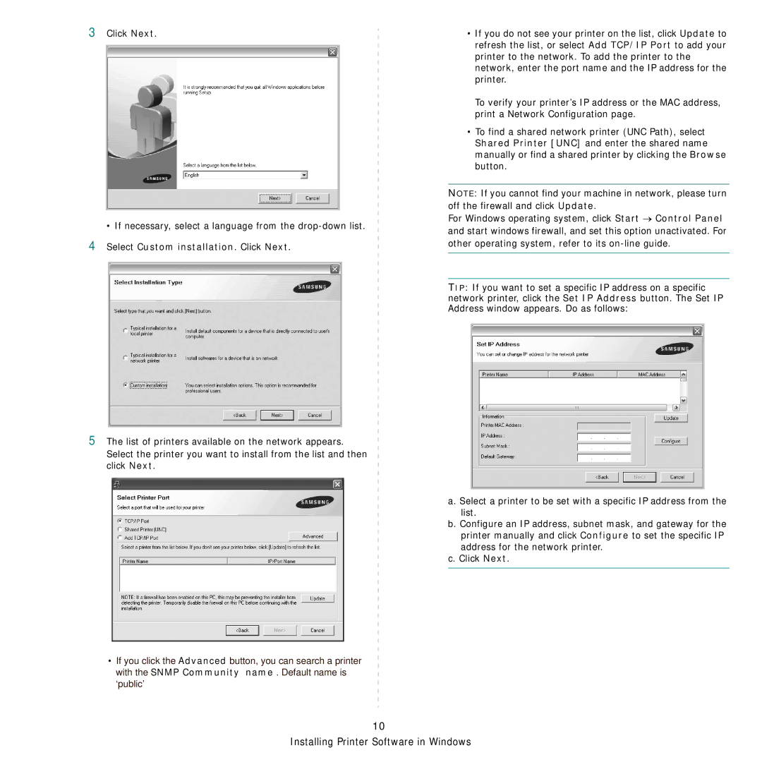 Samsung SCX-6555NX manual Click Next 