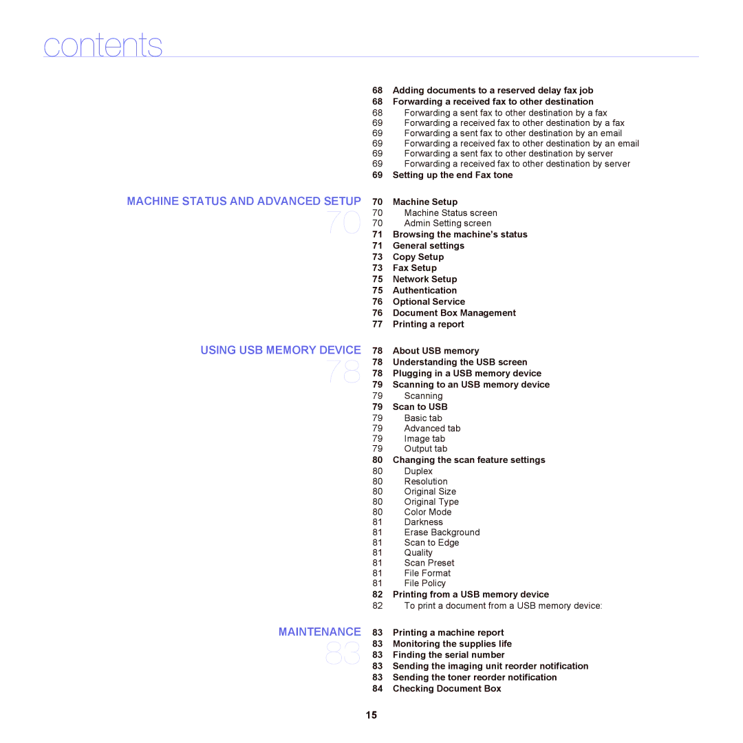 Samsung SCX-6555NX Adding documents to a reserved delay fax job, Forwarding a received fax to other destination, Fax Setup 