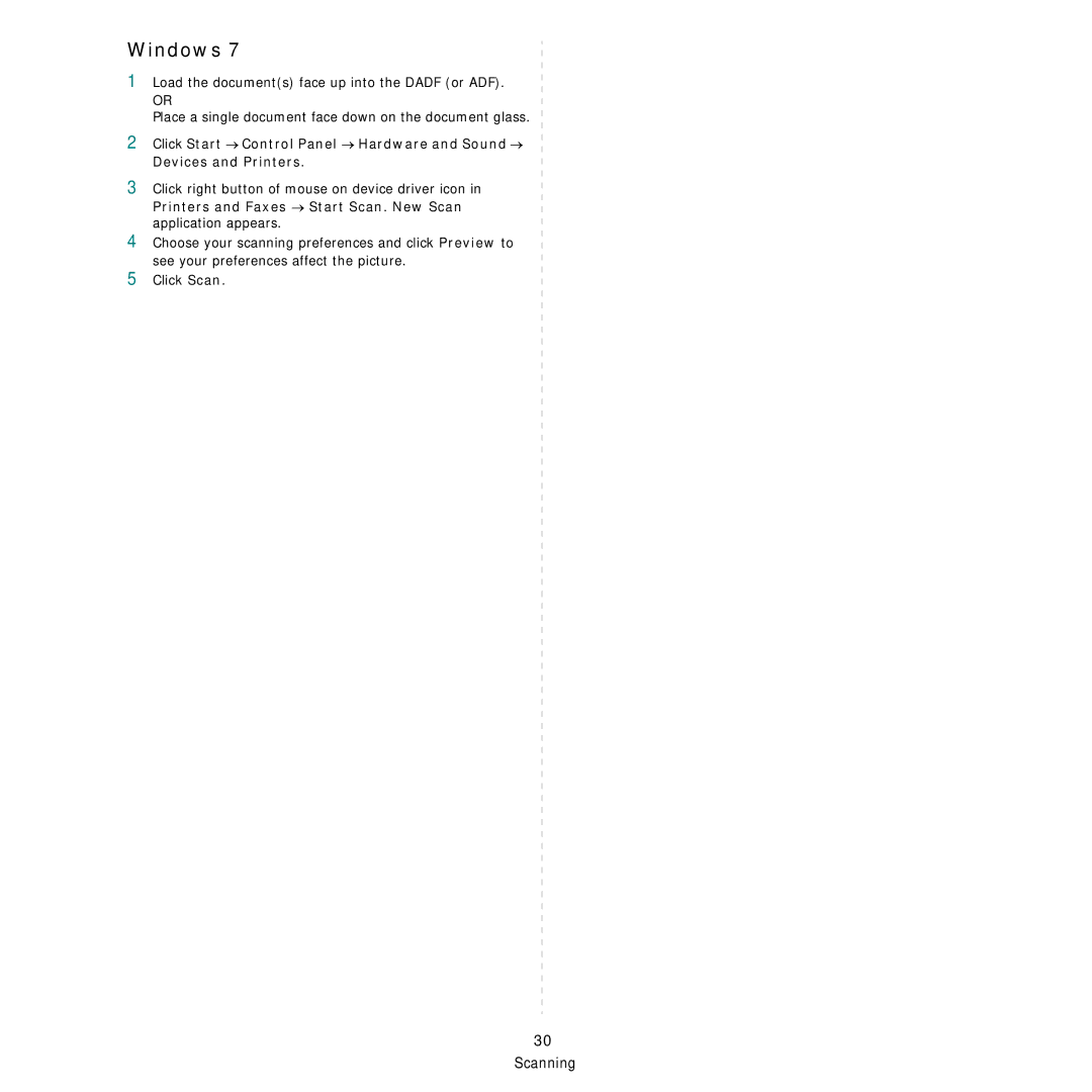 Samsung SCX-6555NX manual Windows 