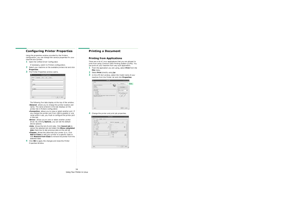 Samsung SCX-6x22 manual Configuring Printer Properties Printing a Document, Printing from Applications 