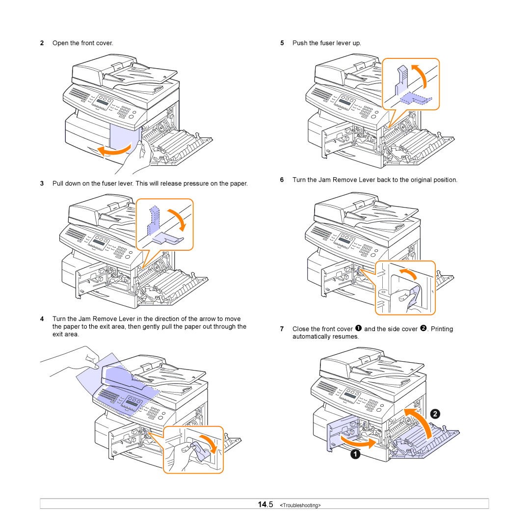 Samsung SCX-6x22 manual Troubleshooting 