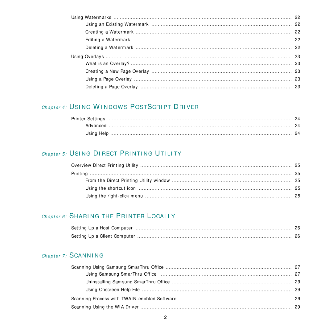 Samsung SCX-6X45 manual Using Windows Postscript Driver 