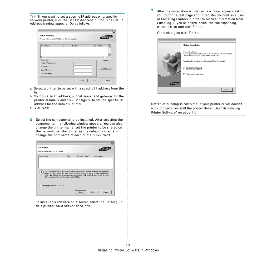 Samsung SCX-6X45 manual Otherwise, just click Finish 