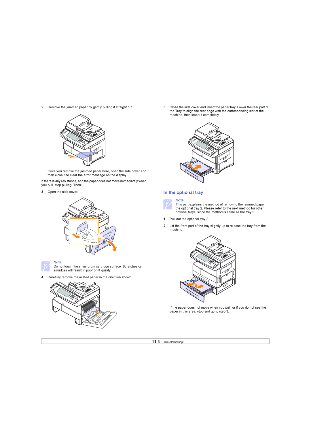 Samsung SCX-6X45 manual Optional tray 