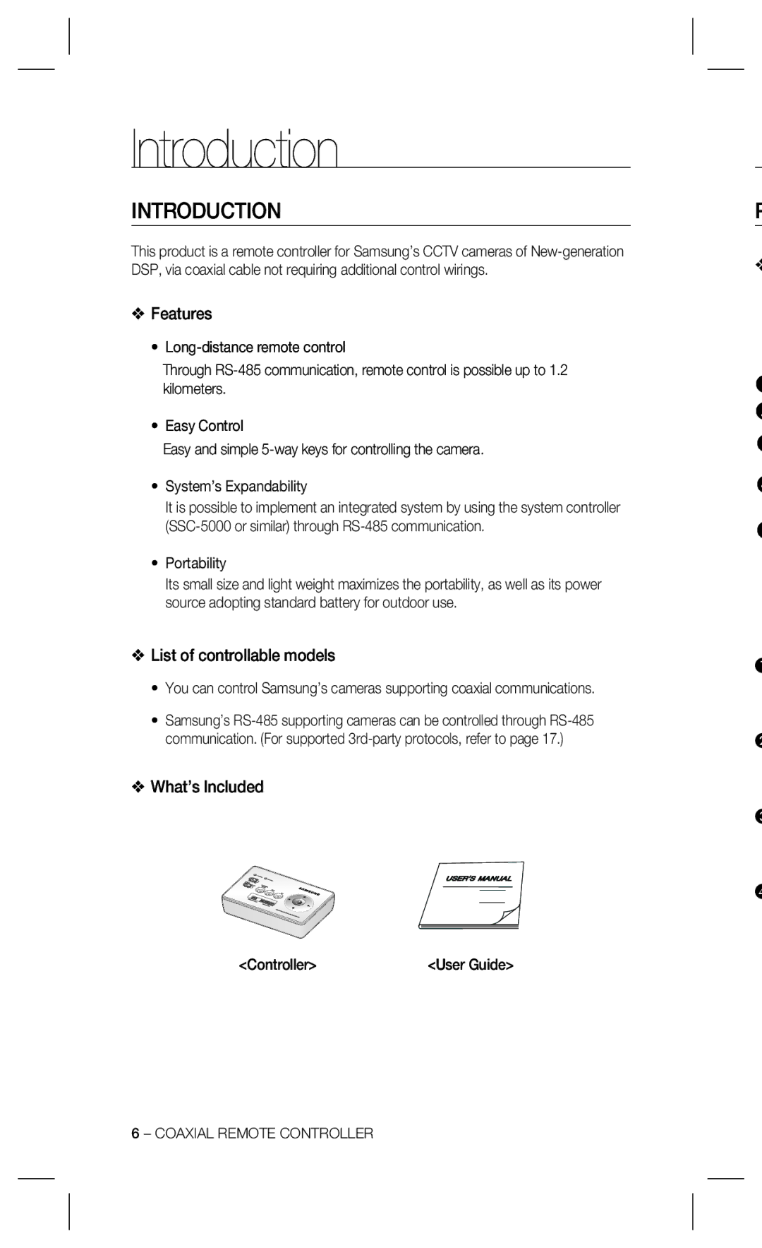 Samsung SCX-RD100 user manual Introduction, Features, List of controllable models, What’s Included 