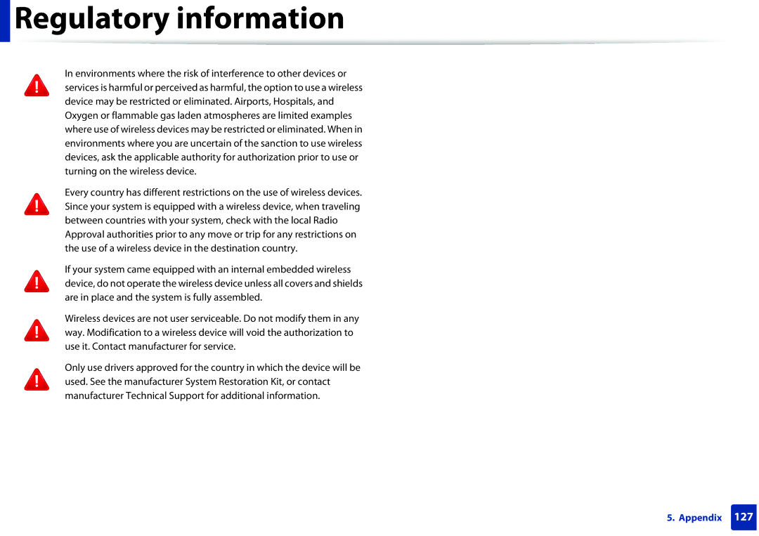 Samsung SCX-3405FW, SCX3405FWXAC manual Regulatory information 