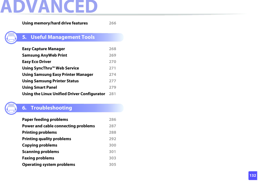 Samsung SCX3405FWXAC, SCX-3405FW manual Useful Management Tools 