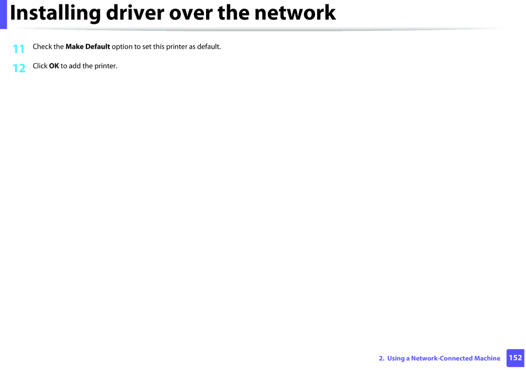 Samsung SCX3405FWXAC, SCX-3405FW manual Installing driver over the network 